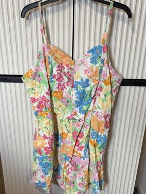 Old Navy Floral Multicolor Smocked Waist Dress